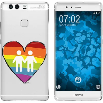 Produktbild von PhoneNatic Case kompatibel mit Huawei P9 Silikon-Hülle pride Männer M3