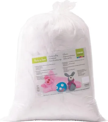 Produktbild von Vaessen Creative Füllwatte Waschbar 1kg Polyester Füllmaterial weißen Needle DIY-Teddybear Großpackung