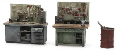 Produktbild von Artitec 387.433 - 1/87 / H0 Satz Werkbänke - Neu