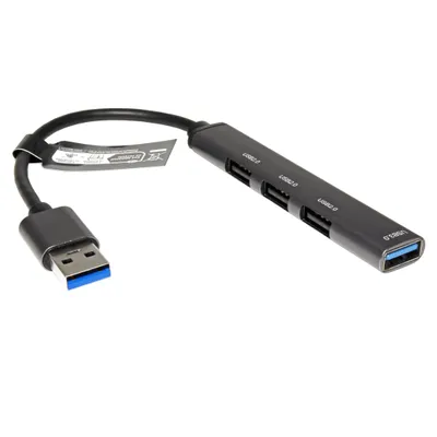 Obrázek produktu pro STANDARD USB 2.0 Hub, 3x USB A(F) + 1x USB3.0 A(F), s kabelem 12cm (14.96.3018)