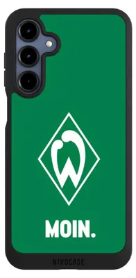 Produktbild von NIVOCASE Handyhülle für Samsung Galaxy A16 5G  Hülle NIVOpure Case Schwarz Moin Offizielles Lizenzprodukt SV Werder Bremen
