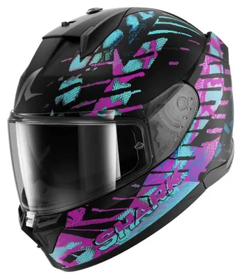 Produktbild von Shark D-skwal 3 Reptaia Ece Integralhelm Schwarz M Schwarz M