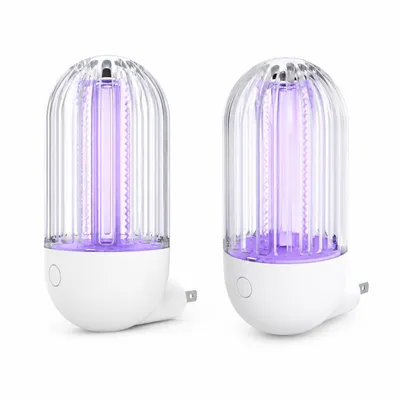 Produktbild von Fliegenfalle mit UV Licht für Zuhause Reisen & Camping, Steckdosen Insektenvernichter 2er Set Geräuscharm