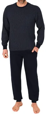 Immagine prodotto di Pigiama lungo da uomo Normann, con polsini, in cotone – disponibile anche in taglie forti; arancione, taglia 68