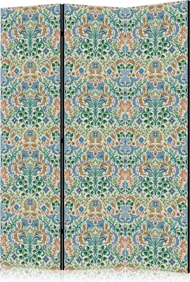 Produktbild von 3-teiliger Doppelseitiger Vlies Paravent - Retro Vintage Intricate and Rich Pattern in Victorian Style 135x172 cm Blumen f-A-10181-z-a