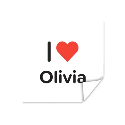 Produktbild von MuchoWow® Poster Ich liebe - Olivia - Mädchen 50x50 cm - Wohnzimmerdekoration