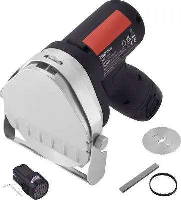 Produktbild von SucceBuy Elektryczny nóż do shawarmy, bezprzewodowy 80 W, profesjonalny turecki nóż do gyrosa wykonany ze stali nierdzewnej, 2 ostrza, Φ4"/100 mm, regulacja 0 - 8 mm