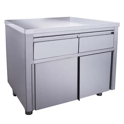 Image de Armoire Saro à portes coulissantes et 2 tiroirs, 1000 x 700 mm
