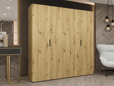 Produktbild von MIRJAN24 Kleiderschrank Malaga 200, Kleiderschrank, Garderobe (Farbe: Artisan Eiche, Größe: 200 cm)