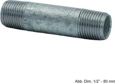 Produktbild von Rohrdoppelnippel verzinkt, Nr. 23, 1 1/2" x 200 mm