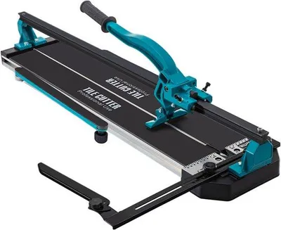 Immagine prodotto di Tagliapiastrelle manuale, 39 pollici, con sistema a singola guida e supporto doppio, testa di taglio da 3/5 pollici con laser di precisione, strumento per tagliare piastrelle per tagli precisi, colore rosso