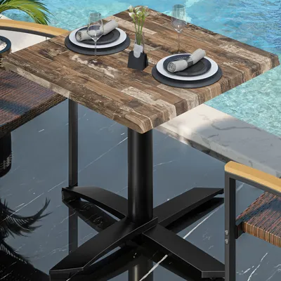 Produktbild von WTG | Bistro Außen Tisch | B: T: H: 60 x 60 x 75,5 cm | Vintage Old / Schwarz | Quadratisch | Bistro Tisch Gastro Tisch