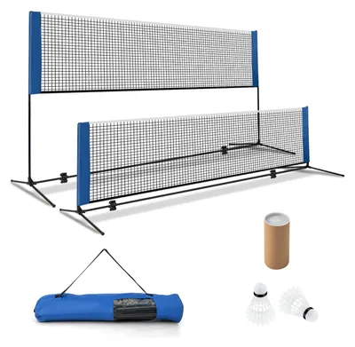Immagine prodotto di Solidchoice - Rete regolabile per badminton, con borsa da trasporto e 2 volani