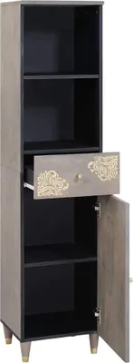 Produktbild von vidaXL Sideboard Grau 38 x 33,5 x 160 cm Massivholz Mango