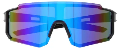 Produktbild von Sonnenbrille "extra Schnell" - Schwarz / Blau verspiegelt, KI-generiertes Bild