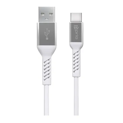 Produktbild von prio Lade- und Datenkabel USB C auf USB A 2,0 m weiß