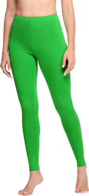 Image de Ladeheid Femmes Leggings longs en coton LA40-133 (Vert, XL)