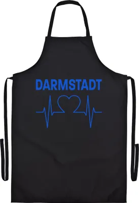 Produktbild von multifanshop Grillschürze - Darmstadt - Herzschlag, schwarz, Größe one size