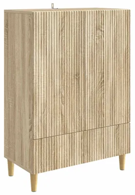 Zdjęcie produktu dla Komoda vidaXL z drewna dębowego Sonoma, 66 x 34,5 x 95 cm, materiał drewnopochodny