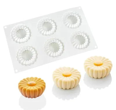 Obrázok produktu pre Silikónové formy na pečenie v tvare margarétky na torty a dezerty