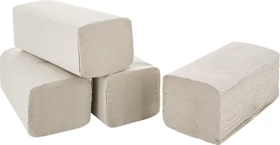 Image de Serviette pliée ELOclean Comfort, 2 couches, blanche, L env. 240 mm x l env. 230 mm