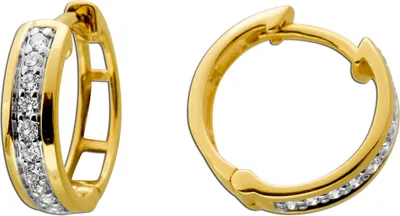 Produktbild von Diamant Creolen 0.25ct Gold 585 14 Karat Lab Grown Brillanten IGI