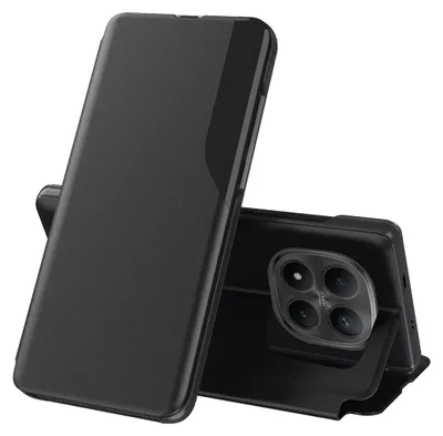 Produktbild von Hülle für Xiaomi Redmi Note 15 Pro 4G, Flip Stand Cover Kunstleder Schutzhülle Schwarz