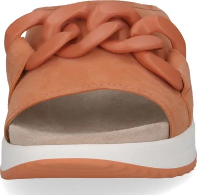 Produktbild von Caprice Damen Pantolette Leder Zierkette 9-27204-42, Größe:40 EU, Farbe:Orange