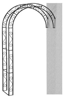 Produktbild von Halbbogen Rosenbogen Rankhilfe - 130 x 35 x 245 cm - Schwarz - Metall - Für Garten und Beet
