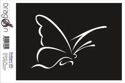 Produktbild von Aufkleber / Autoaufkleber - JDM / Die cut / Auto / OEM - Schmetterling - 170x120 mm weiß - Heckscheibe / Heckscheibenaufkleber
