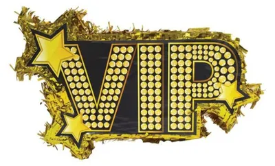 Produktbild von Pinata "VIP" Schwarz/Gold | 55x10x34cm