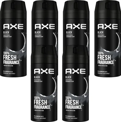 Produktbild von Axe Bodyspray Black Deodorant Deodorant bez hliníku 6x 150ml Deodorant ve spreji Men Men
