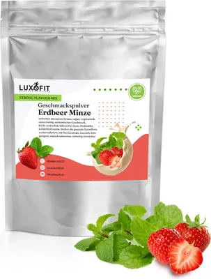 Produktbild von Erdbeere Minze Geschmackspulver Mix Flavour kalorienarm 300 g