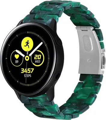 Produktbild von Strap-it Samsung Galaxy Watch Active Resinarmband (Grün)