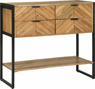 Immagine prodotto di Tavolo consolle marrone 90 x 35 x 80 cm in legno massiccio di mango