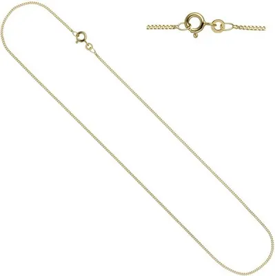 Zdjęcie produktu dla JOBO Łańcuszek pancerny 333 w kolorze żółtego złota, 1,3 mm, 45 cm, złoty łańcuszek na szyję z pierścieniem w kształcie piórka