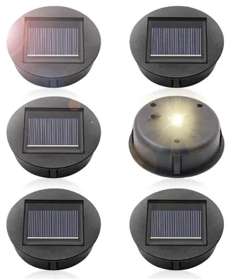 6er-Set Solar-Ersatzleuchten, 8 cm, wasserdicht, LED, für Garten