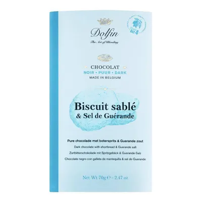 Zdjęcie produktu dla Dolfin - Ciemna czekolada z kruchego ciastka i soli, 70 g