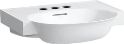 Produktbild von Laufen The New Classic Wastafel 60x48x16,5 cm met overloop 3 kraangat Wit