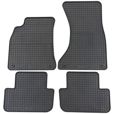 Produktbild von für Audi A4 ab 11/2007-09/2015 Passform Fußmatten PETEX Gummimatten 4-teilig schwarz Allwettermatten Gummifußmatten
