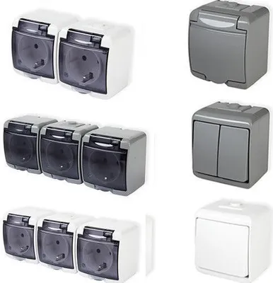 Produktbild von Aufputz Serie Junior IP44  !  Steckdose 2-Fach Weiß
