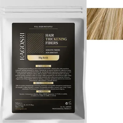 Produktbild von Kagoshi Sachet Refill 50g Hair Fibers Haarverdichtung Haarfüller Schütthaar Streuhaar Haarpuder Haarfasern Sofortwirkung So Real MITTELBLOND