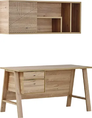 Produktbild von Wandregal in Eicheoptik 138x32x55 cm