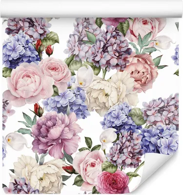 Produktbild von 10m VLIES TAPETE Rolle Blumen Rosen Blätter Natur Pflanzen XXL