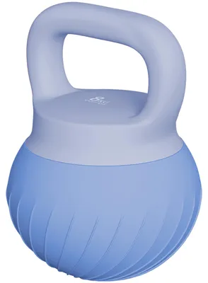Produktbild von 8 kg Kettlebell, Kurzhantel mit ergonomischem, rutschfestem Griff, Kugelhantel, Krafttraining, Workout, Blau