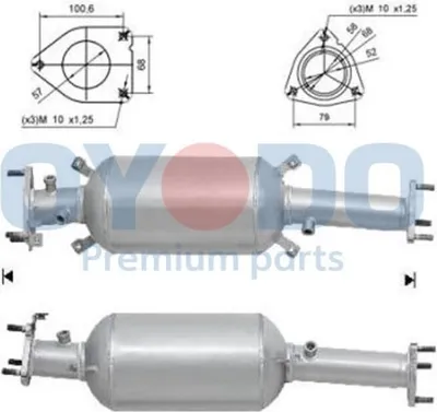 Produktbild von Oyodo 20N0044-OYO Dieselpartikelfilter DPF Rußpartikelfilter für HONDA CR-V III (RE) Euro 4 Abgasanlage Diesel