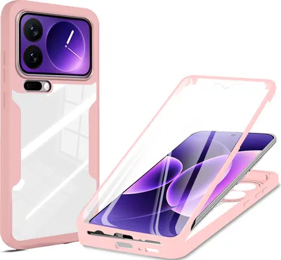 Produktbild von 360° Grad Hülle für Xiaomi 17 Pro Rundum vollschutz Integriertem Displayschutz Rosa
