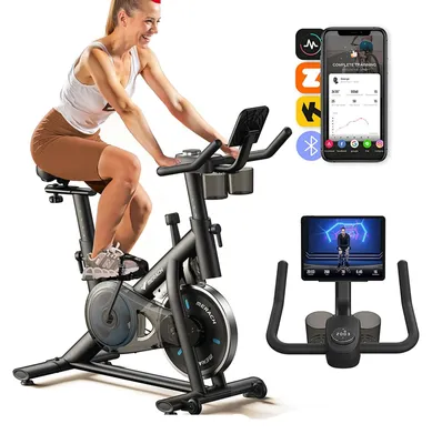 Productafbeelding van Hometrainer - Fitnessfiets - Indoor Bike - Fietstrainer - Conditietrainer - Stil Met Riemaandrijving