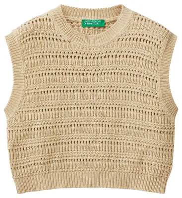 Zdjęcie produktu dla Koszulka United Colors of Benetton, rozmiar S/M, kolor beżowy, długość 120 cm