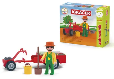 Produktbild von Efko Igrá?ek Gärtner – Figur mit Traktor und Zubehör